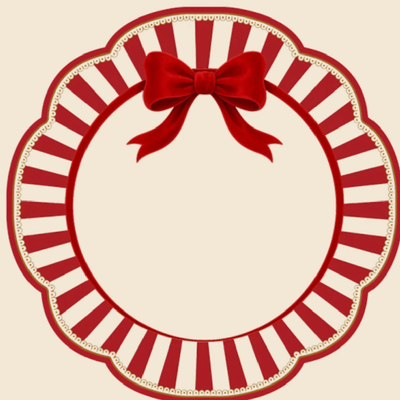 Plato de sitio de papel x10 unidades Navidad moño