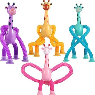 Muñeco JIRAFA flexible con luz en bolsita (3709)