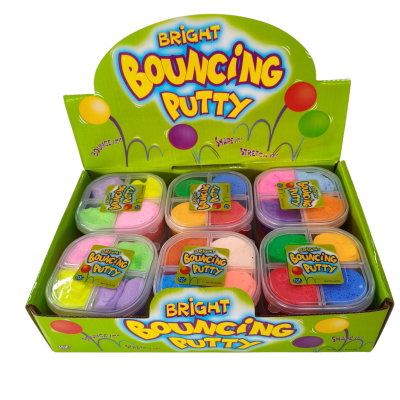 Masa slime arcilla x4 colores en pote 5x5cm