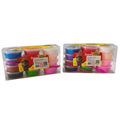 Masa slime arcilla x12 colores en pote 20x10cm
