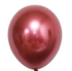 Maxi globo cromado rojo 18" x1 unidad