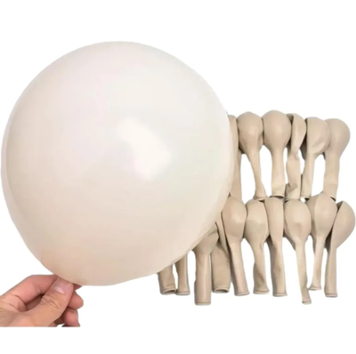 Globo hueso 5" x5 unidades