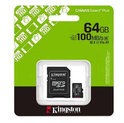 Memoria Kingston 64 GB CANVAS SELEC PLUS 100 MBS
