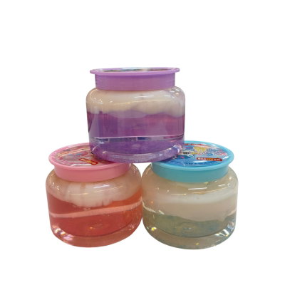 Slime crema con glitter en pote 10cm