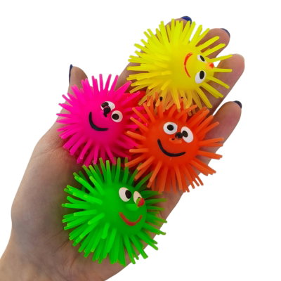 Squishy mini inflable con pinches y luz x5 unidades