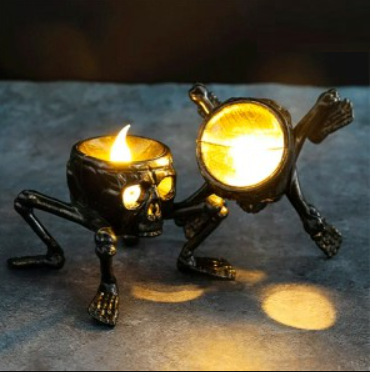 Velón led 3cm CALAVERA MACABRA