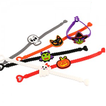 Pulsera halloween de goma x6 unidades
