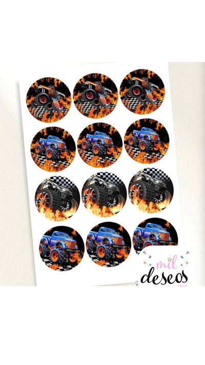 Sticker Monster Trucks x12