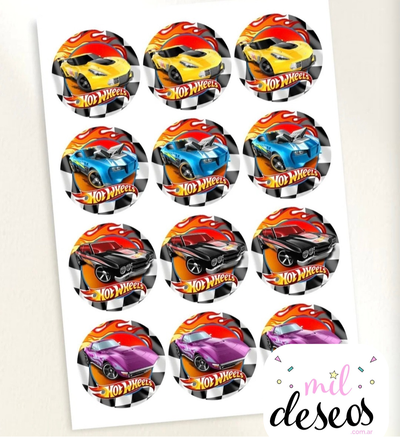Sticker Hot Wheels x12