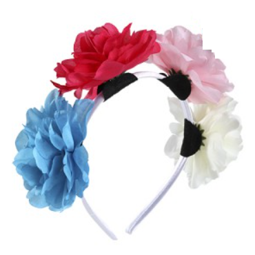 Vincha floral cuatro colores