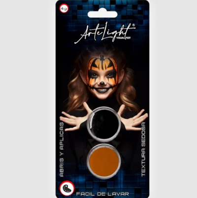 Set maquillaje x2 NEGRO Y NARANJA