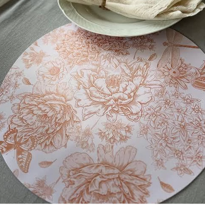 Plato de sitio de papel vintage x20 unidades