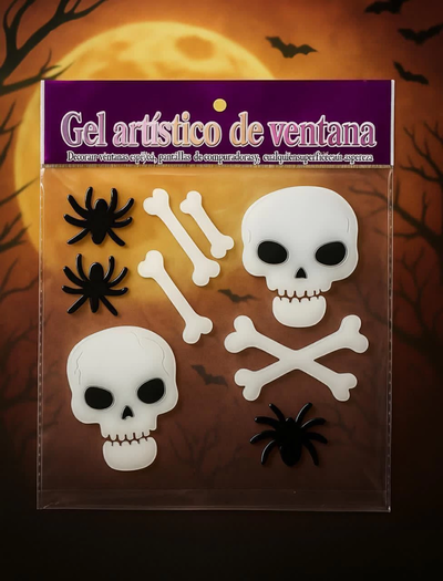 Adorno halloween gel artístico de ventana