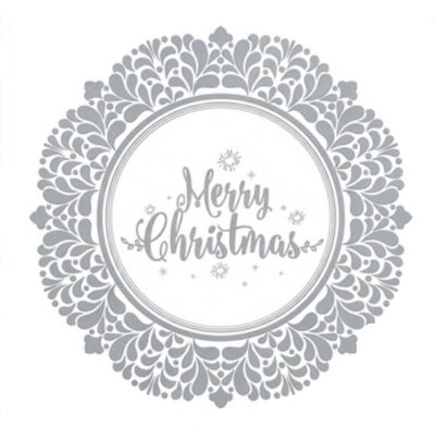 Plato de sitio de papel navidad plata x20 unidades