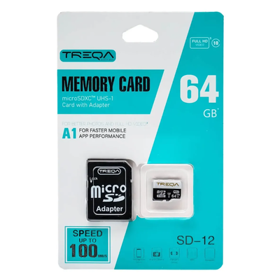 Memoria TREQA 64 GB 100mbs en blister (SD-12)