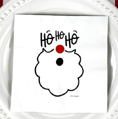 Servilleta de papel papá Noel Ho Ho Ho x25 unidades