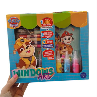 Set de arte para colorear PAW PATROL WINDOWS ART en caja (6791)