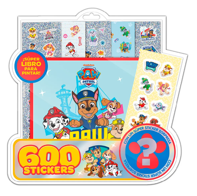 Libro PAW PATROL PARA COLOREAR CON 600 STICKERS en blister (6362)