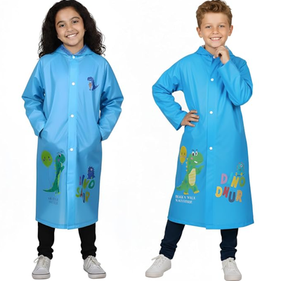Piloto de lluvia infantil de plástico DINO con funda