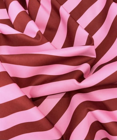 Mantel 1,45mts x 2,40mts MEDIANO gabardina antimancha impermeable RAYA ROSA Y BORDÓ