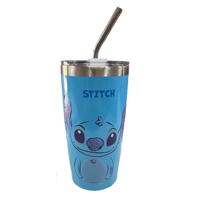 Vaso térmico STITCH con sorbete de acero inoxidable 600ml (DLS7174)