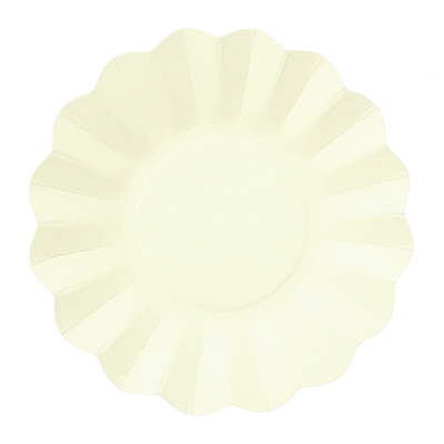 Plato hueso ondulado 23cm x10 unidades