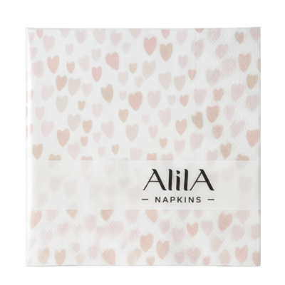 Servilleta corazones rosas x20 unidades
