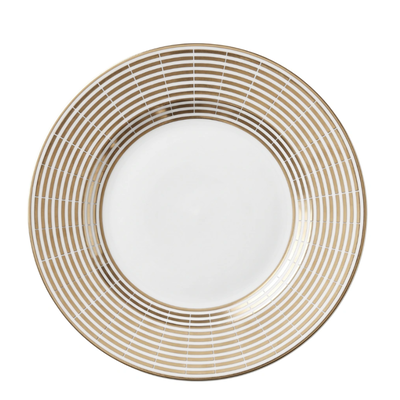 Plato acanalado champagne 23cm x10 unidades
