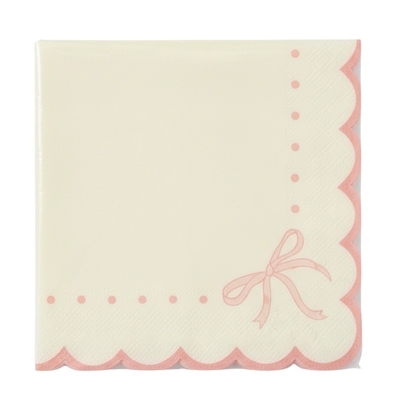 Servilleta moño rosa coquette x20 unidades