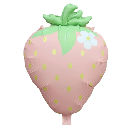 Globo fruta, frutilla rosa pastel 55cm aprox