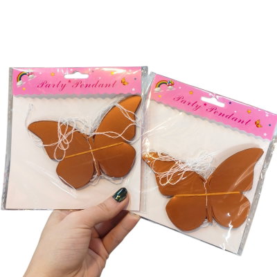 Guirnalda mariposa NARANJA METALIZADA