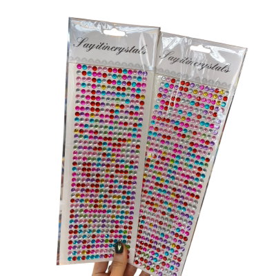 Plancha de strass autoadhesivo MULTICOLOR x1 unidad