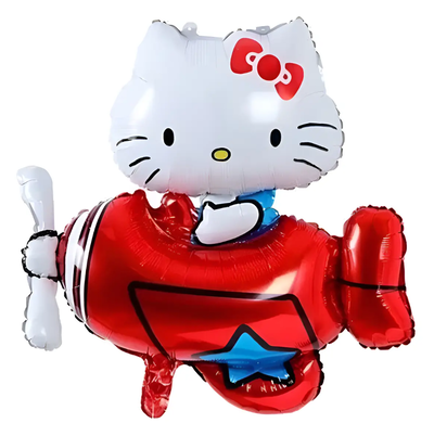 Globo kitty avión rojo 75cm aprox.
