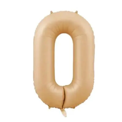 Globos números nude N0 80cm 32" x1 unidad