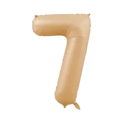 Globos números nude N7 80cm 32" x1 unidad
