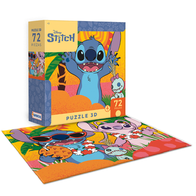 Rompecabezas puzzles 3D STITCH 72 piezas en caja (DMD00186)