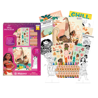 Kit libro MOANA SUPER ACTIVIDADES 24 páginas con accesorios (DJU00675)