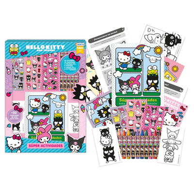 Kit libro SANRIO SUPER ACTIVIDADES 24 páginas con accesorios (KTY09860)