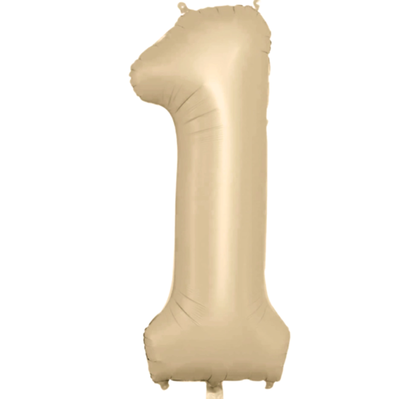 Globos números nude N1 80cm 32" x1 unidad