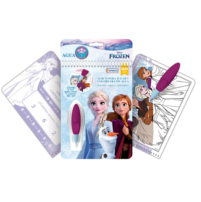 Libro FROZEN AGUA WOW para colorear incluye un lápiz mágico y actividades (DFZ07837)