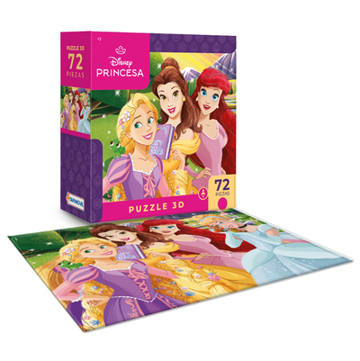 Rompecabezas puzzles 3D PRINCESAS 72 piezas en caja (DPU17393)