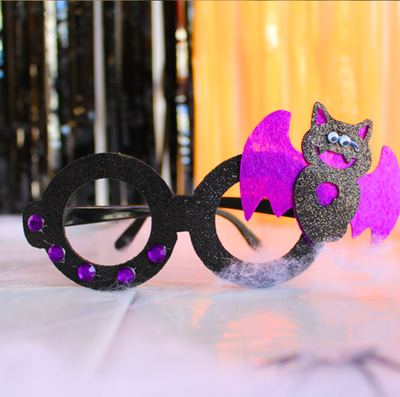 Anteojos murciélago violeta halloween x1 unidad