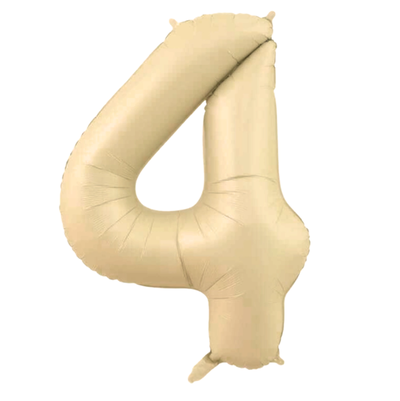 Globos números nude N4 80cm 32" x1 unidad