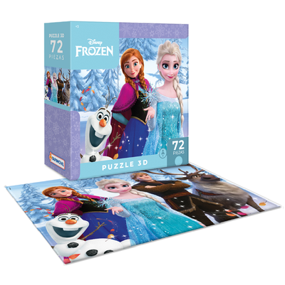 Rompecabezas puzzles 3D FROZEN 72 piezas en caja (DFZ17981)