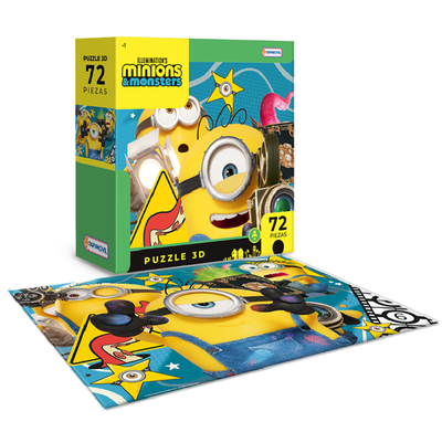 Rompecabezas puzzles 3D MINIONS 72 piezas en caja (UMN00366)