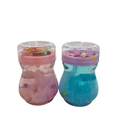 Slime con glitter mariposa en pote 10cm