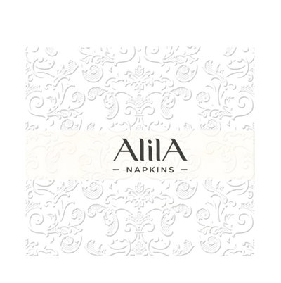 Servilleta texturada relieve nacarado BLANCO x20 unidades