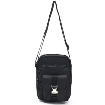 Morral WANDERLUST rectangular NEGRO con 2 cierres (35915)