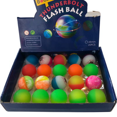 Pelota saltarina GRANDE CON LUZ x1 unidad surtido