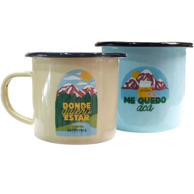 Two pack tazas PATAGONIA enlozadas